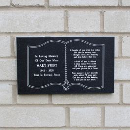 Granite Oblong Memorial Plaque - (17.7x12.7cm) | Timpson