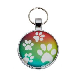 Rainbow Paw Round Dog Tag | Timpson