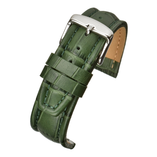 Matt Crocodile Padded Watch Strap